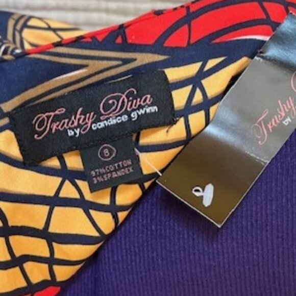 'Dottie' halter swing dress in Tribal print sz 8 - Picture 7 of 8